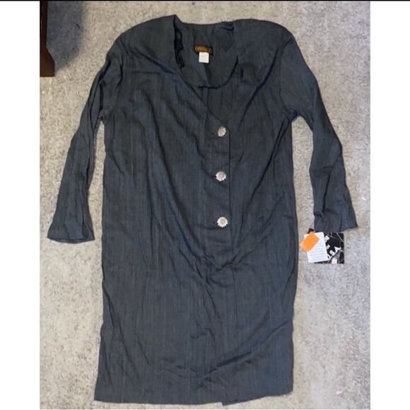 Vintage, Virgo II, Gray Micro Checkered Blazer Dress - Picture 16 of 16